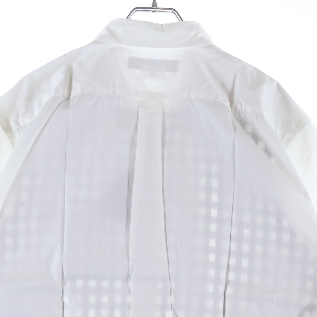 COMME des GARCONS HOMME DEUX(コムデギャルソン オムドゥ) 11SS 裏地チェック柄 ボタンダウン半袖シャツ ホワイト DG-B019