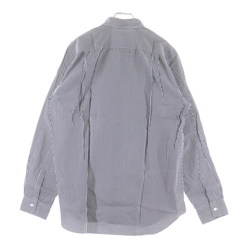 COMME des GARCONS HOMME(コムデギャルソンオム) 08SS センターライン ギンガムチェック柄 ボタンダウン長袖シャツ ブラック/ホワイト HA-B048