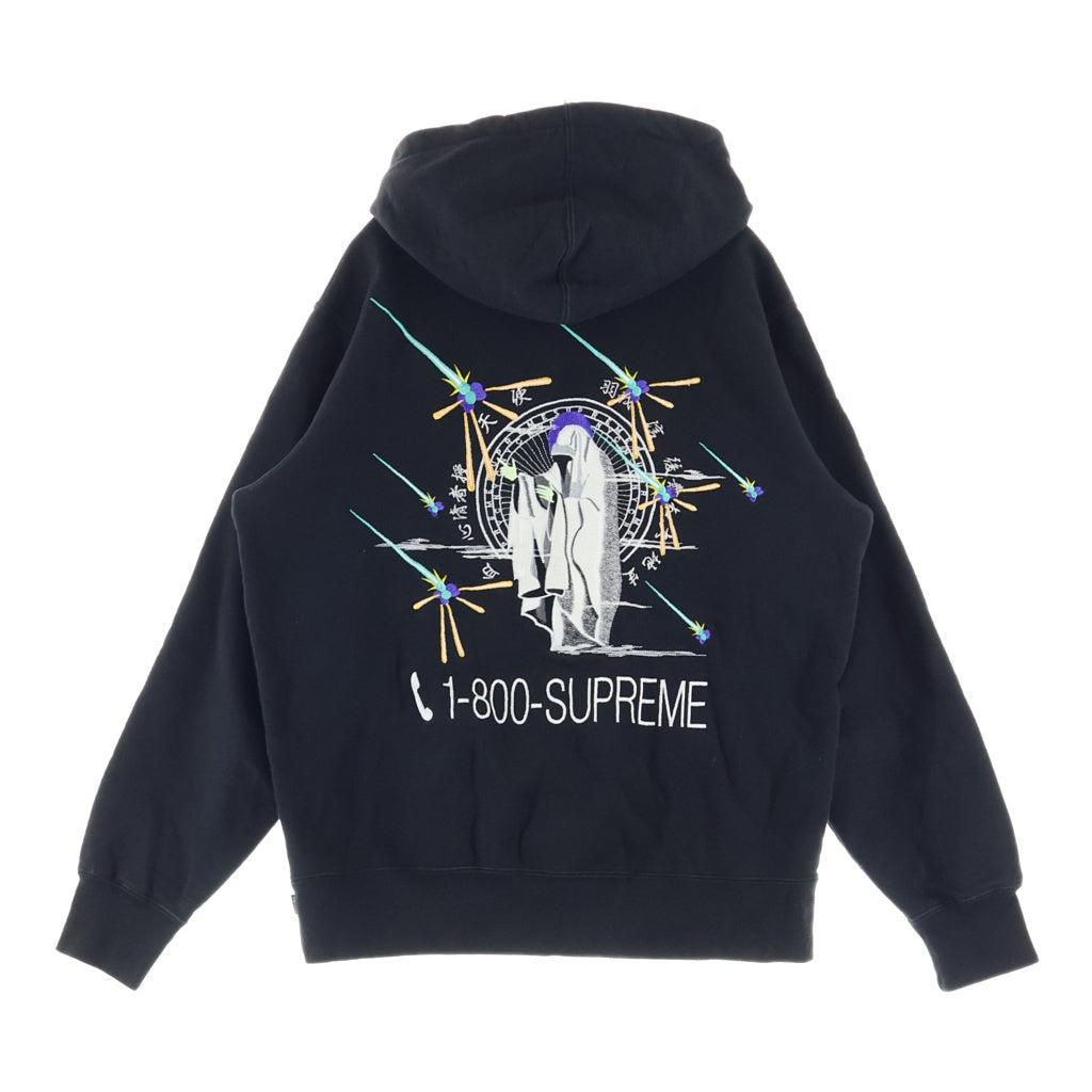 SUPREME(シュプリーム) 19AW 1-800 葵産業 刺繍デザイン プルオーバーパーカー フーディー ブラック