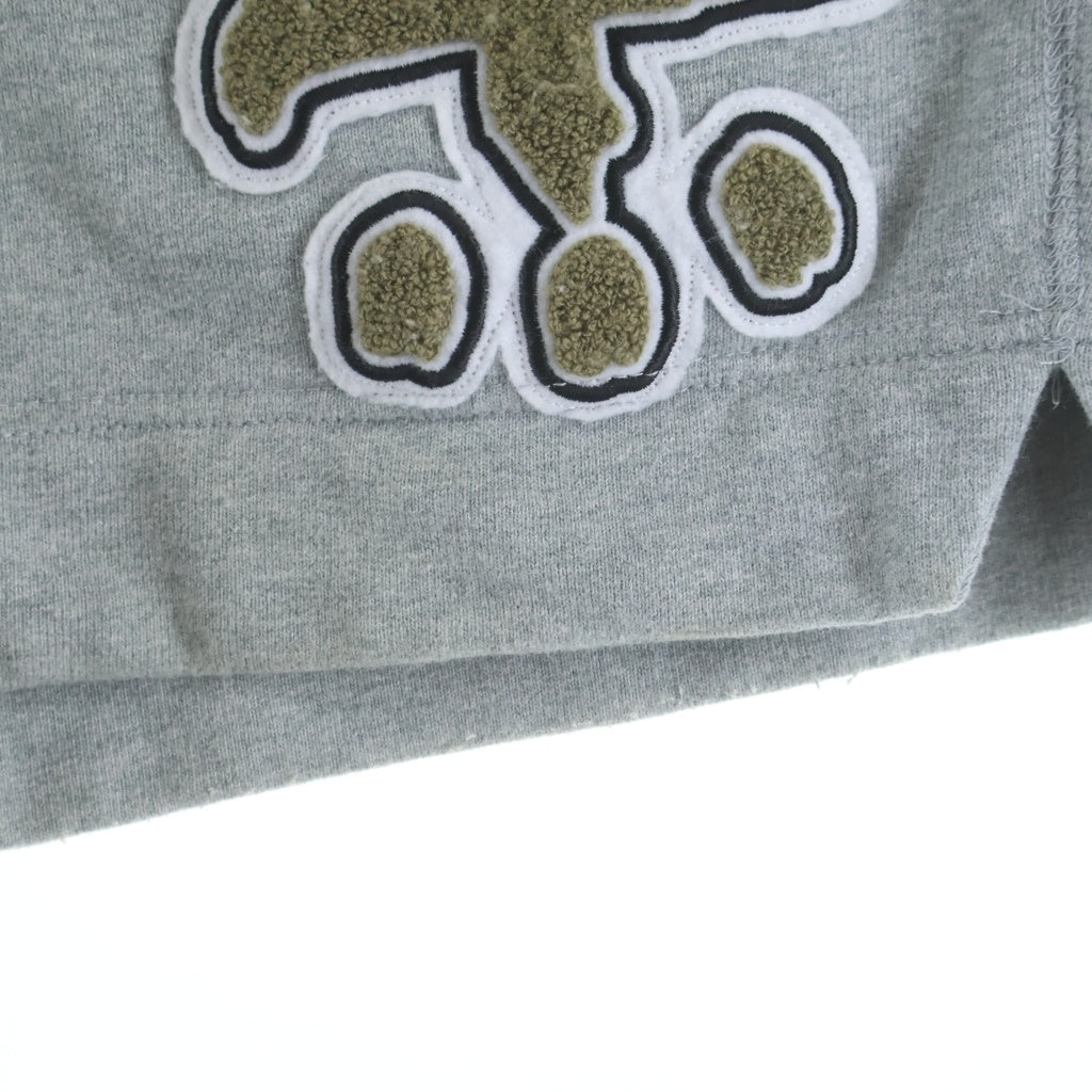 cvtvlist(カタリスト) Cross Double Shorts クロス刺繍 レイヤードデザイン ショートスウェットパンツ グレー 2201060402