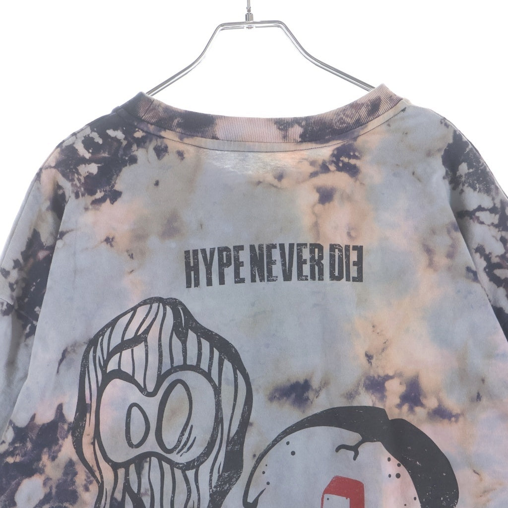 cvtvlist(カタリスト) H.N.D Long Sleeve Tee 両面プリント ブリーチ加工 クルーネック長袖Tシャツカットソー マルチカラー 2201080302