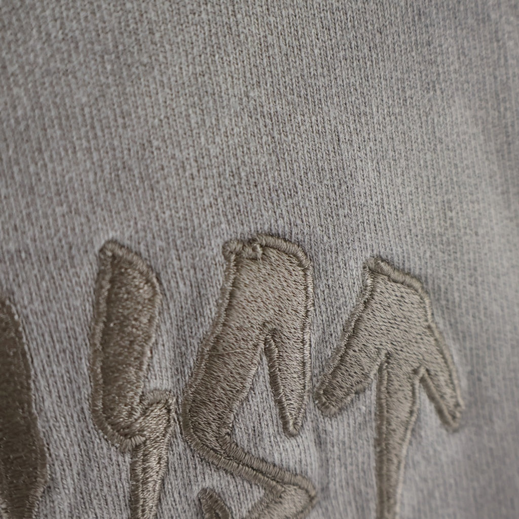 cvtvlist(カタリスト) ロゴ刺繍 コットンプルオーバーパーカー フーディ グレー 2201090301