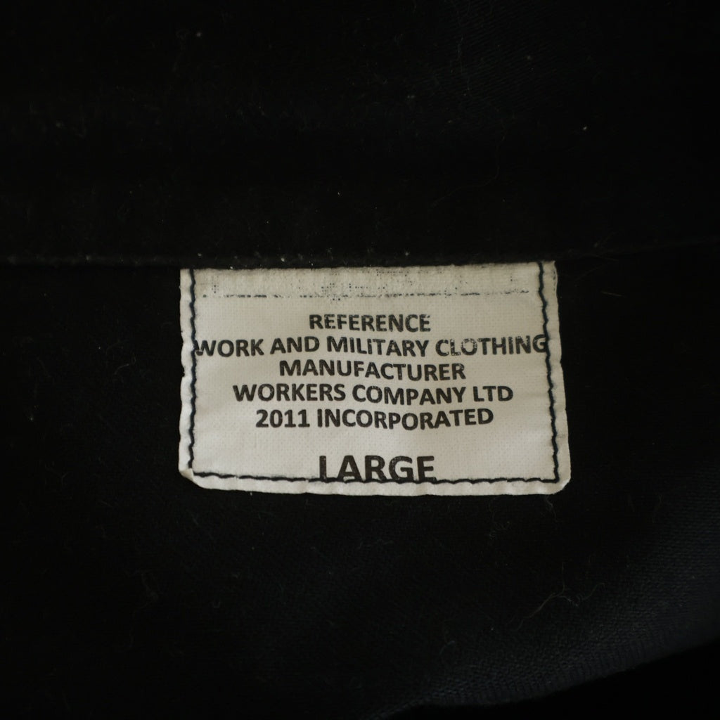 NO BRAND(ノーブランド) WORKERS (ワーカーズ) フロントポケット コットン カバーオールジャケット ブラック