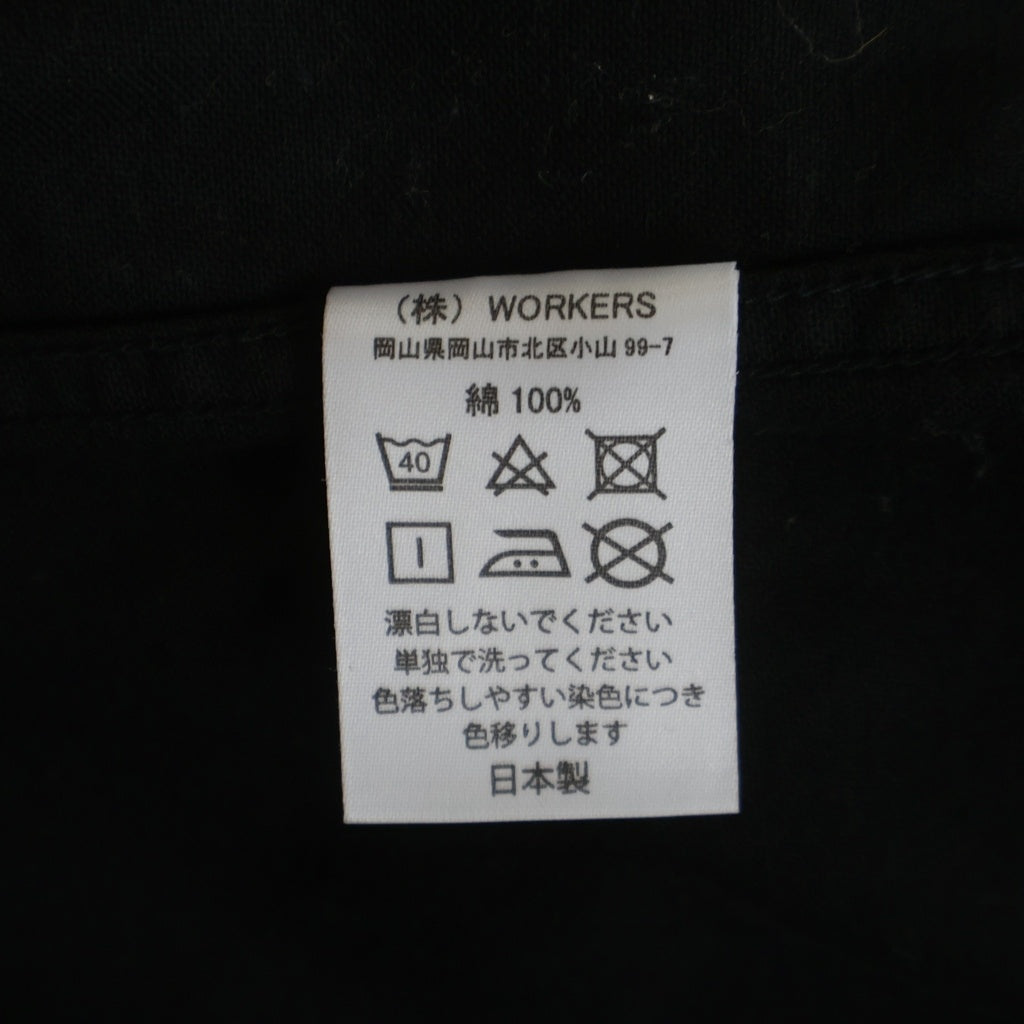 NO BRAND(ノーブランド) WORKERS (ワーカーズ) フロントポケット コットン カバーオールジャケット ブラック