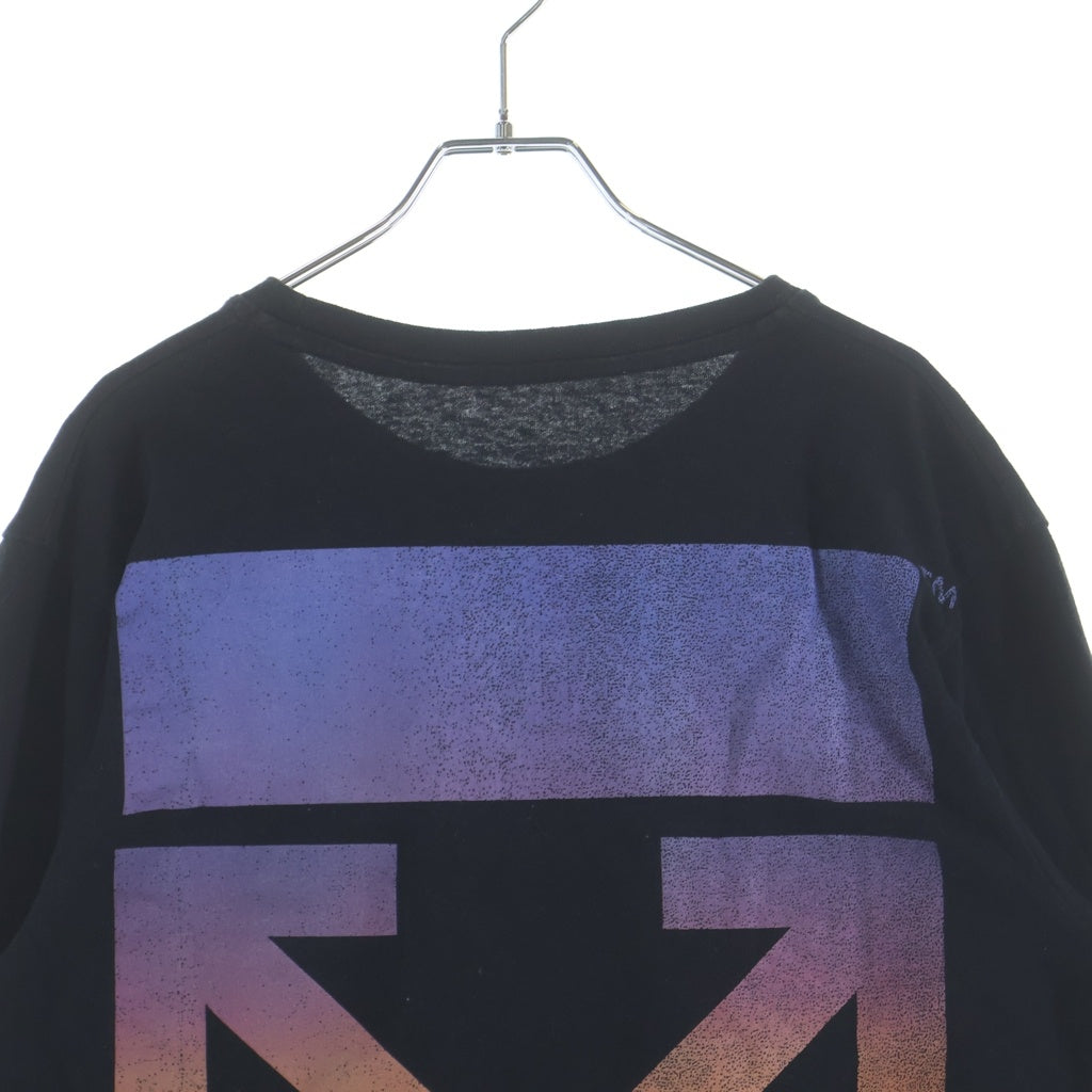 OFF-WHITE(オフホワイト) 21AW DEGRADE ARROW LONG SLEEVE TEE クロスアローロゴプリント クルーネック長袖Tシャツカットソー ブラック OMAB001F21JER001