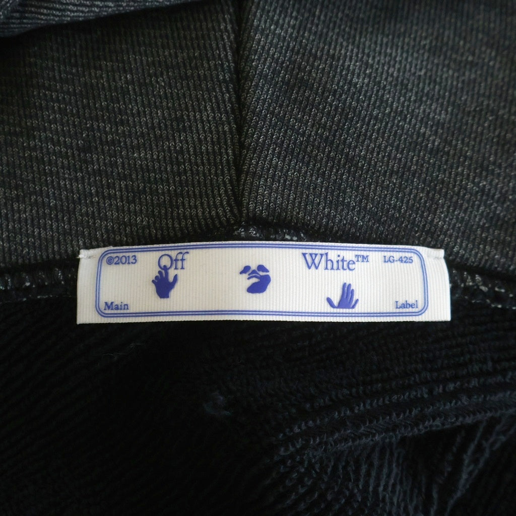 OFF-WHITE(オフホワイト) 22SS Arrows Hooded Jacket クロスアローロゴプリント ジップアップパーカー グレー OWBE005E20JER001