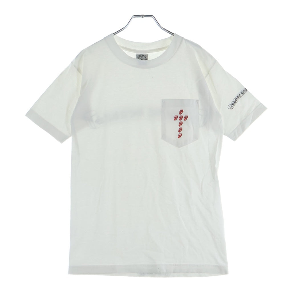CHROME HEARTS(クロムハーツ) OLD LIPSTONGUE リップアンドタン クルーネック半袖Tシャツカットソー ホワイト