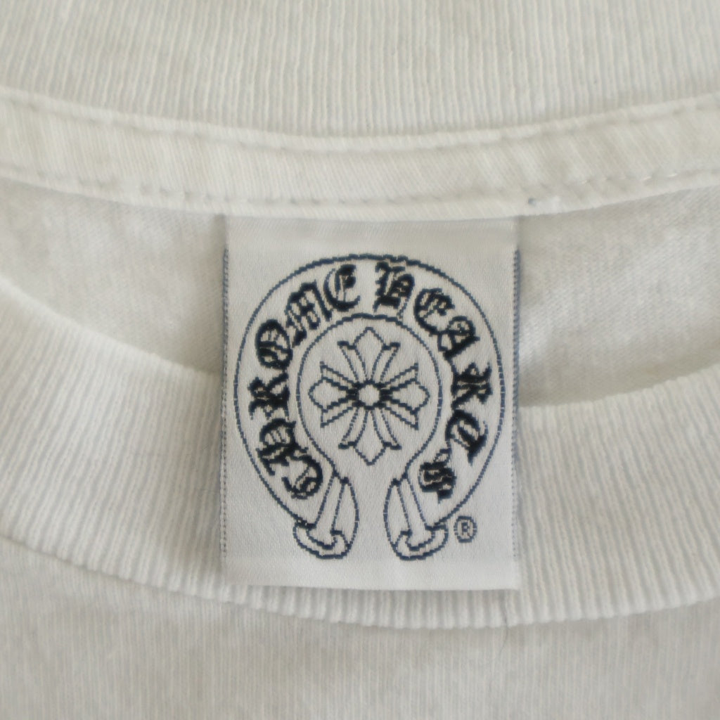 CHROME HEARTS(クロムハーツ) OLD LIPSTONGUE リップアンドタン クルーネック半袖Tシャツカットソー ホワイト
