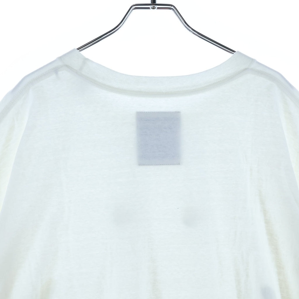 MAISON MIHARAYASUHIRO(メゾンミハラヤスヒロ) SMILY FACE PRINTED TEE スマイルフェイスプリント クルーネック半袖Tシャツカットソー ホワイト J14TS782