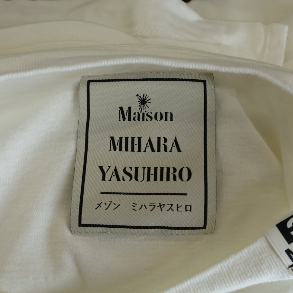 MAISON MIHARAYASUHIRO(メゾンミハラヤスヒロ) SMILY FACE PRINTED TEE スマイルフェイスプリント クルーネック半袖Tシャツカットソー ホワイト J14TS782