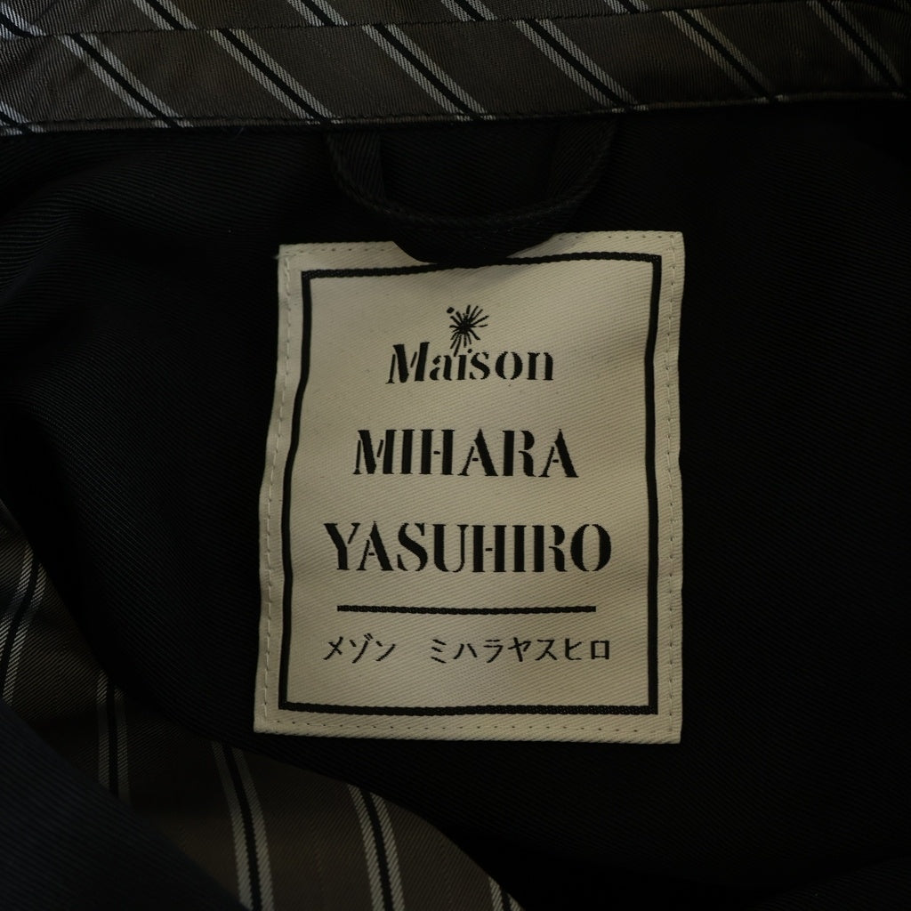 MAISON MIHARAYASUHIRO(メゾンミハラヤスヒロ) 25AW ATTACED TIE L/S SHIRTS オープンカラー 長袖シャツ ブラック J16SH187