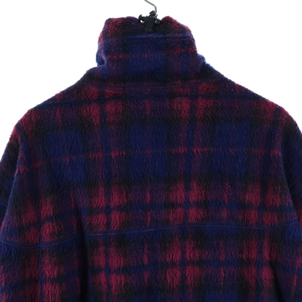JUNYA WATANABE COMME des GARCONS(ジュンヤワタナベ コムデギャルソン) Wool Fleece Jacket チェック柄 ウール フリースジャケット レッド/ブルー WP-T031