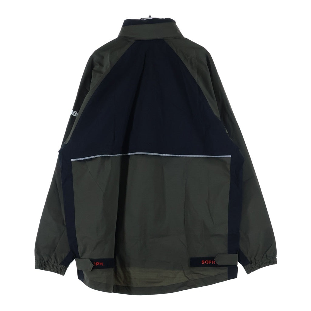 F.C.R.B./F.C.Real Bristol/FCRB(エフシーアールビー/エフシーレアルブリストル) SOPH フロントロゴプリント ジップアップ ナイロンシェルジャケット ブラウン/ブラック FCRB-0002