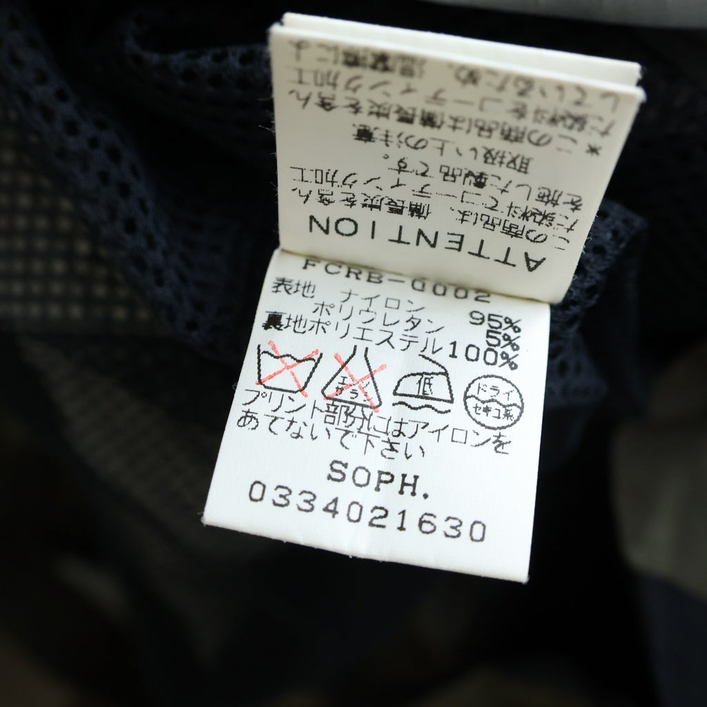 F.C.R.B./F.C.Real Bristol/FCRB(エフシーアールビー/エフシーレアルブリストル) SOPH フロントロゴプリント ジップアップ ナイロンシェルジャケット ブラウン/ブラック FCRB-0002