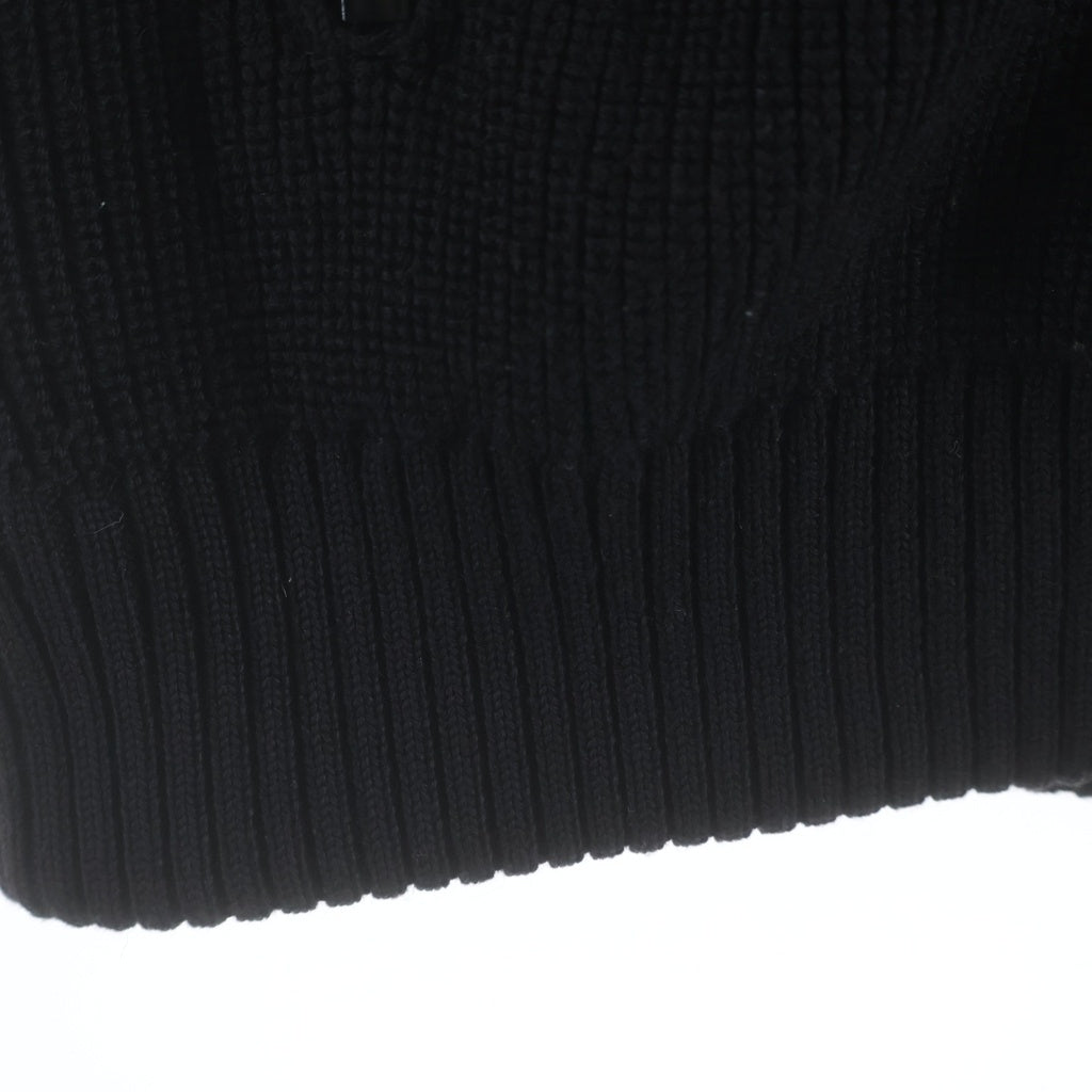 MONCLER(モンクレール) MAGLIONE TRICOT GILET フロントロゴワッペン ニットナイロン ジップアップ ダウンベスト ブラック B20919413400 94111