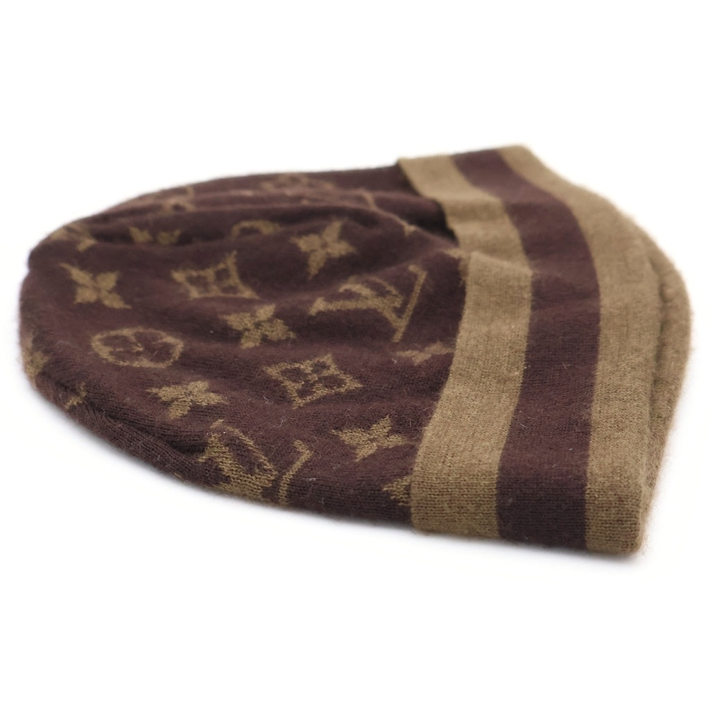 LOUIS VUITTON(ルイヴィトン) モノグラム カシミヤ混 ニット帽 ブラウン