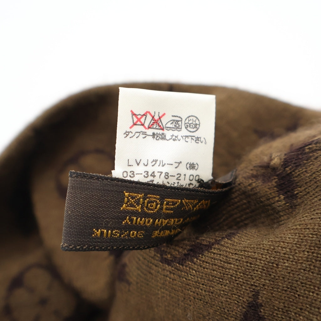 LOUIS VUITTON(ルイヴィトン) モノグラム カシミヤ混 ニット帽 ブラウン