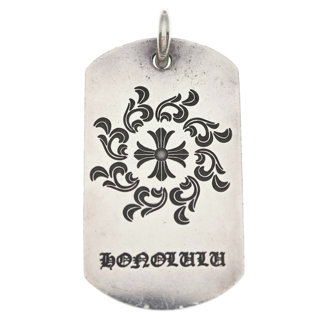 CHROME HEARTS(クロムハーツ) D TAG LRG LTD ラージドッグタグ ホノルル限定 ラージドッグタグ ネックレストップ シルバー