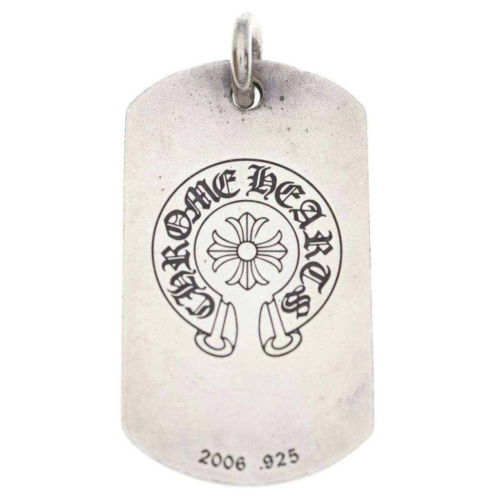 CHROME HEARTS(クロムハーツ) D TAG LRG LTD ラージドッグタグ ホノルル限定 ラージドッグタグ ネックレストップ シルバー