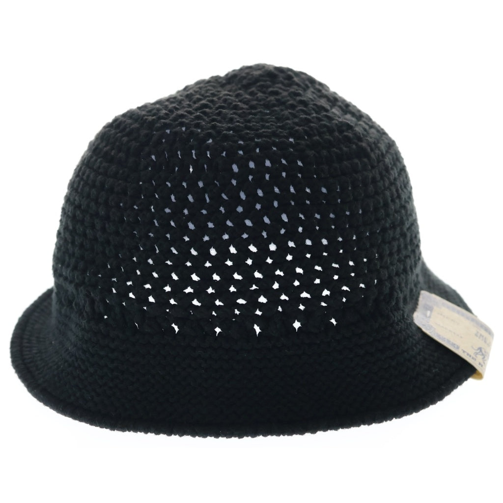 THE H.W.DOG&CO(ドッグアンドコー) COTTON KNIT HAT 紙パッチタグ コットンニットキャップ ビーニー ブラック レディース