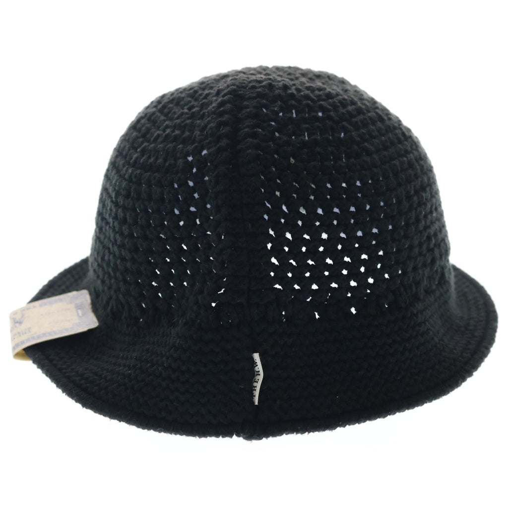 THE H.W.DOG&CO(ドッグアンドコー) COTTON KNIT HAT 紙パッチタグ コットンニットキャップ ビーニー ブラック レディース
