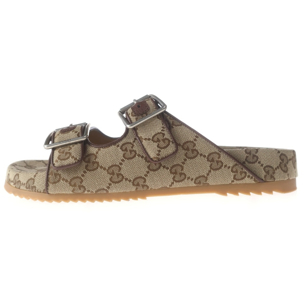 GUCCI(グッチ) GGロゴ キャンバス スライドサンダル ベージュ 658020