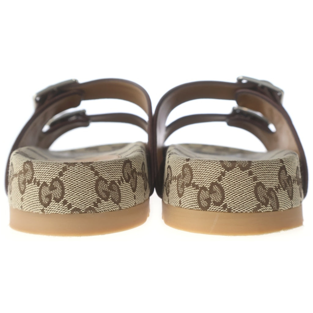 GUCCI(グッチ) GGロゴ キャンバス スライドサンダル ベージュ 658020