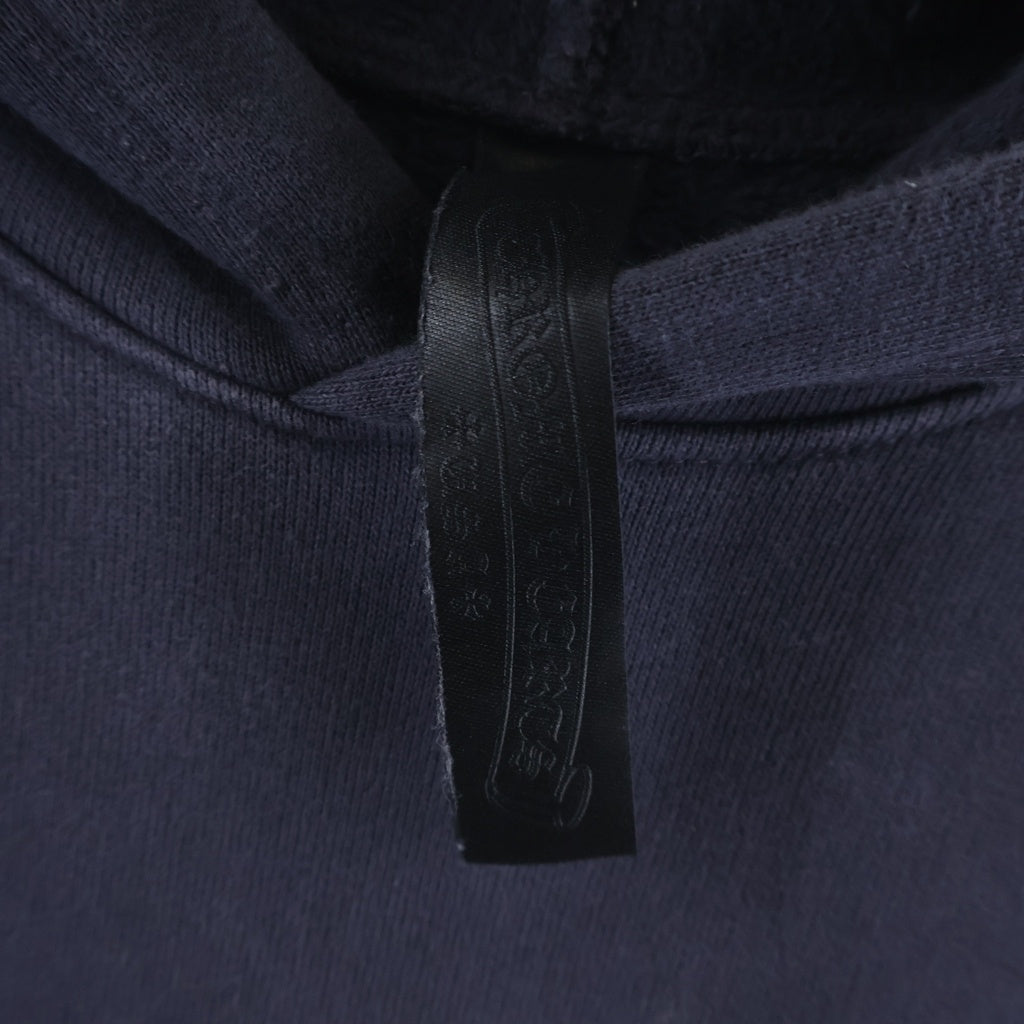 CHROME HEARTS(クロムハーツ) Y NOT HD PLVR GYN U PAPER JAM ラベル装飾 アームクロスパッチ プルオーバーパーカー ネイビー