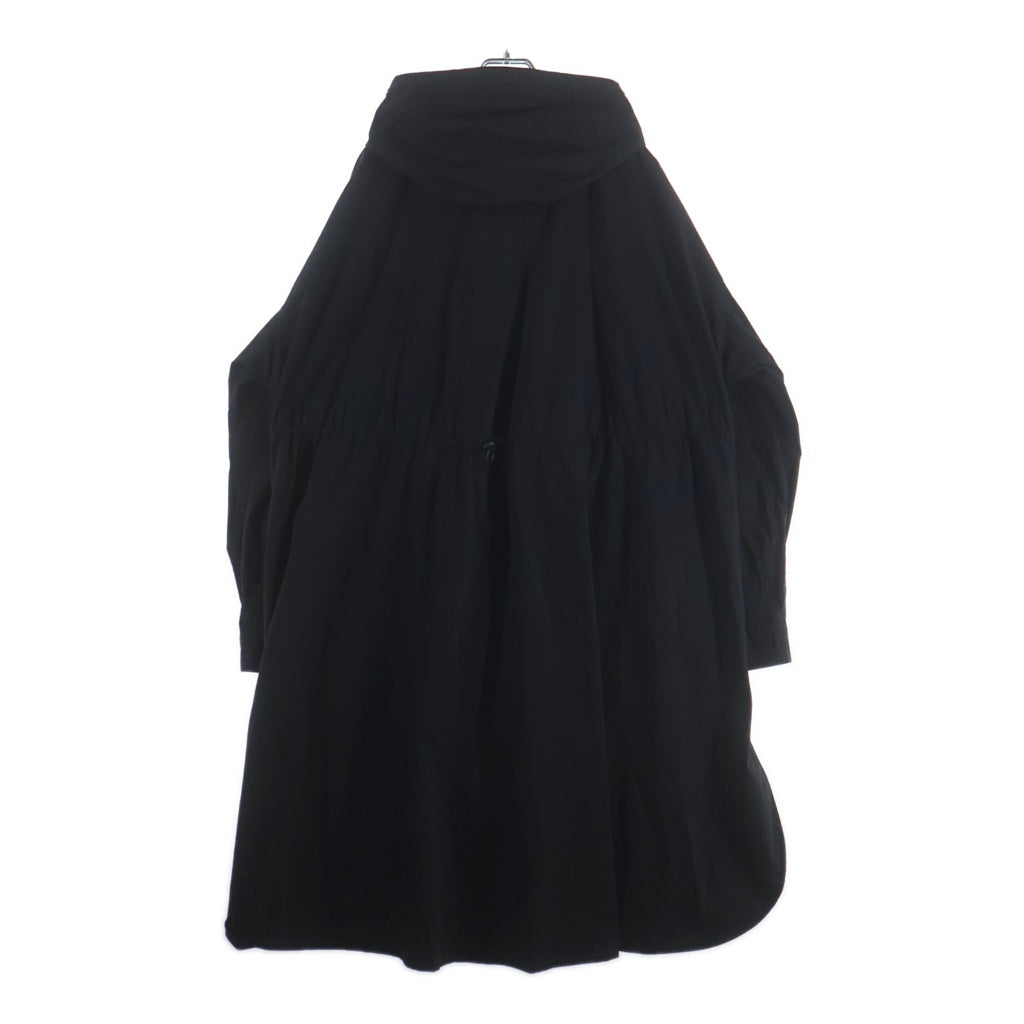 REGULATION Yohji Yamamoto MEN(レギュレーションヨウジヤマモトメン) 23SS C/E WEATHER STRETCH R-HOODIE MODS コットンエステルウェザーストレッチ R-フーディー モッズコート FI-C51-006