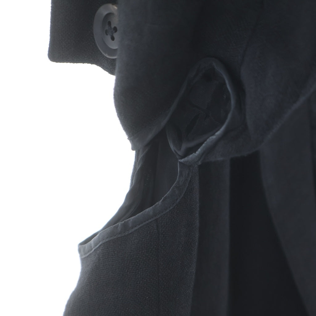 Yohji Yamamoto POUR HOMME(ヨウジヤマモト プールオム) 24SS リネンエポレットテーラードジャケット ブラック HS-J13-319