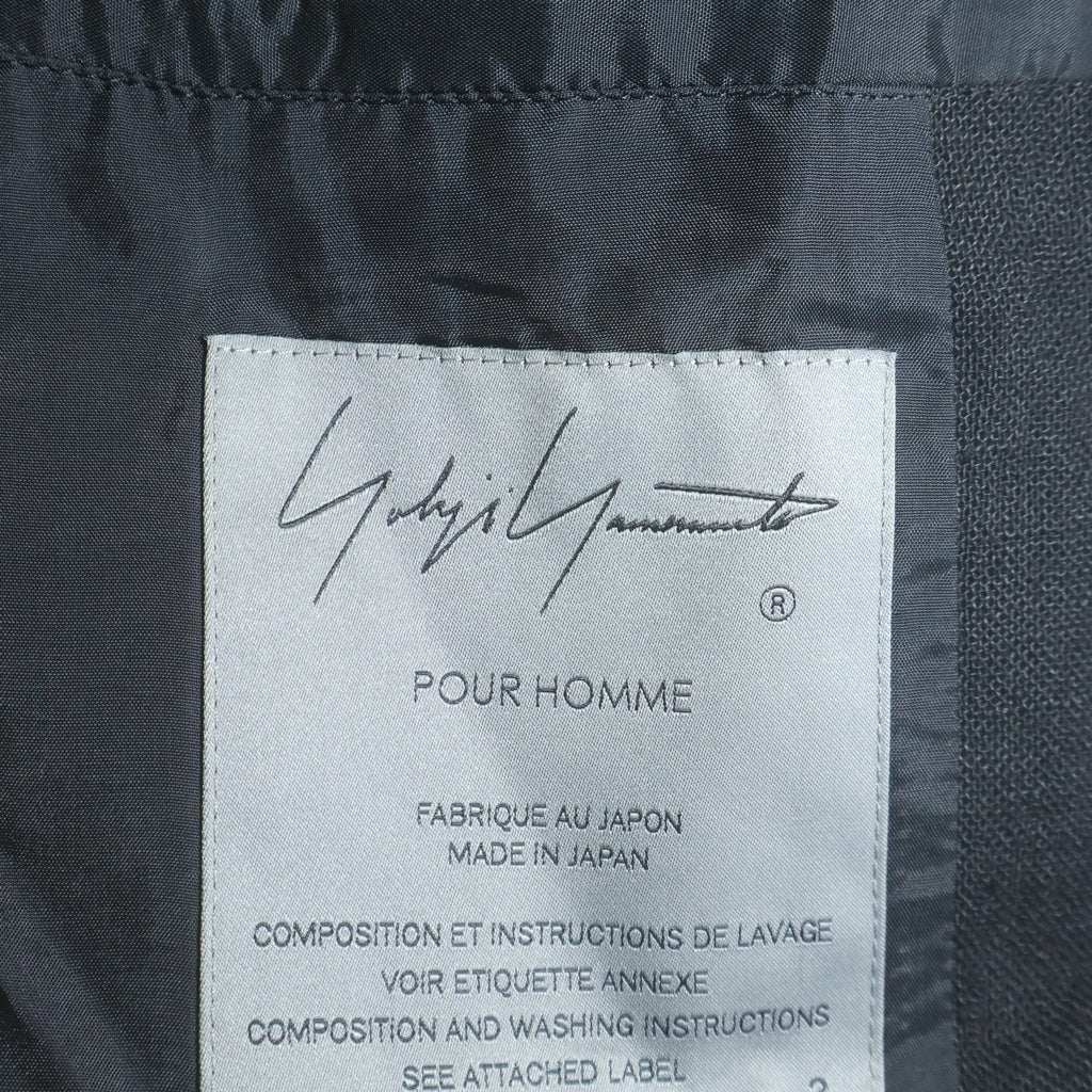 Yohji Yamamoto POUR HOMME(ヨウジヤマモト プールオム) 24SS リネンエポレットテーラードジャケット ブラック HS-J13-319