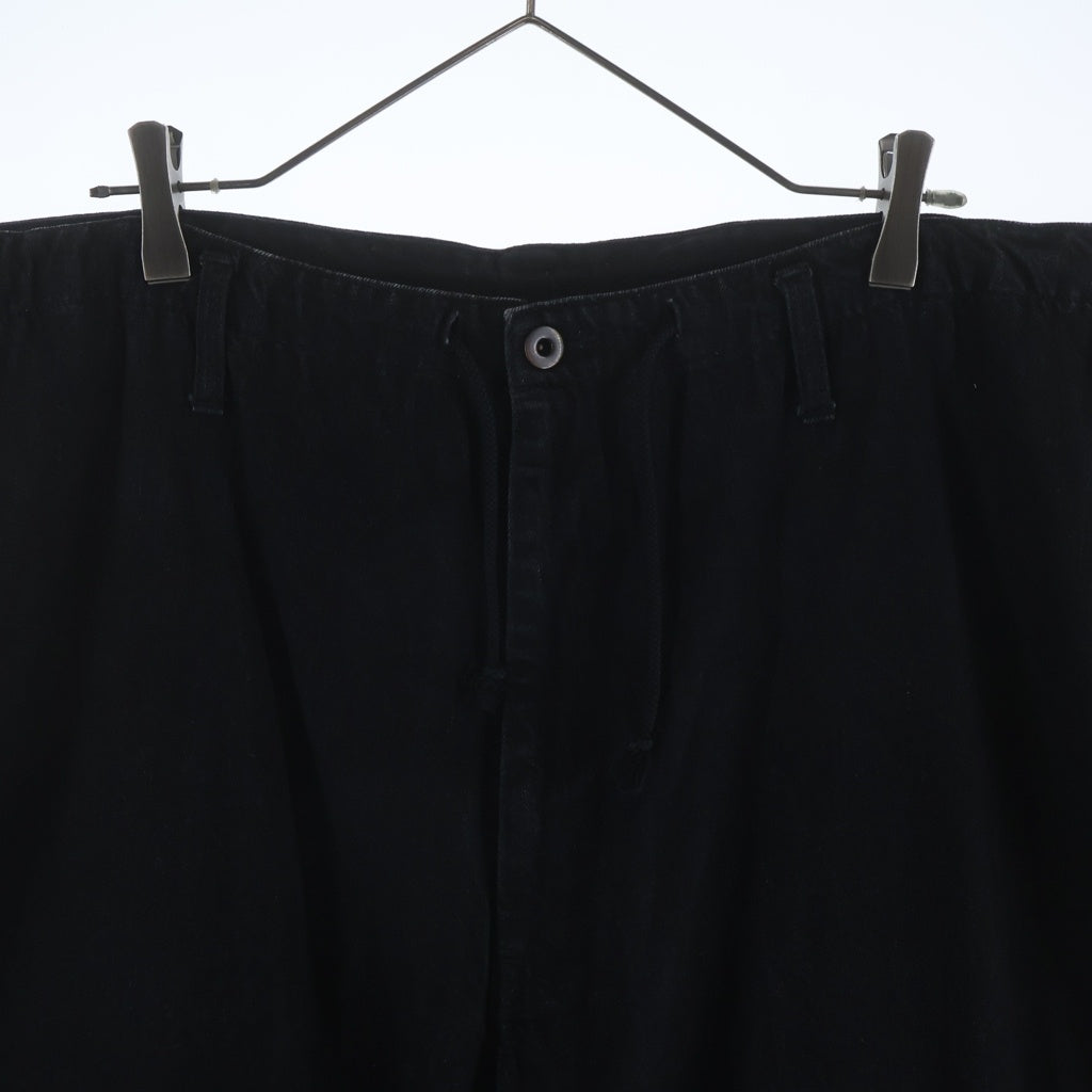 BLACK Scandal Yohji Yamamoto(ブラックスキャンダルヨウジヤマモト) BLACK DENIM PAINTER PANTS ブラックデニムペインターパンツ ブラック HE-P95-045