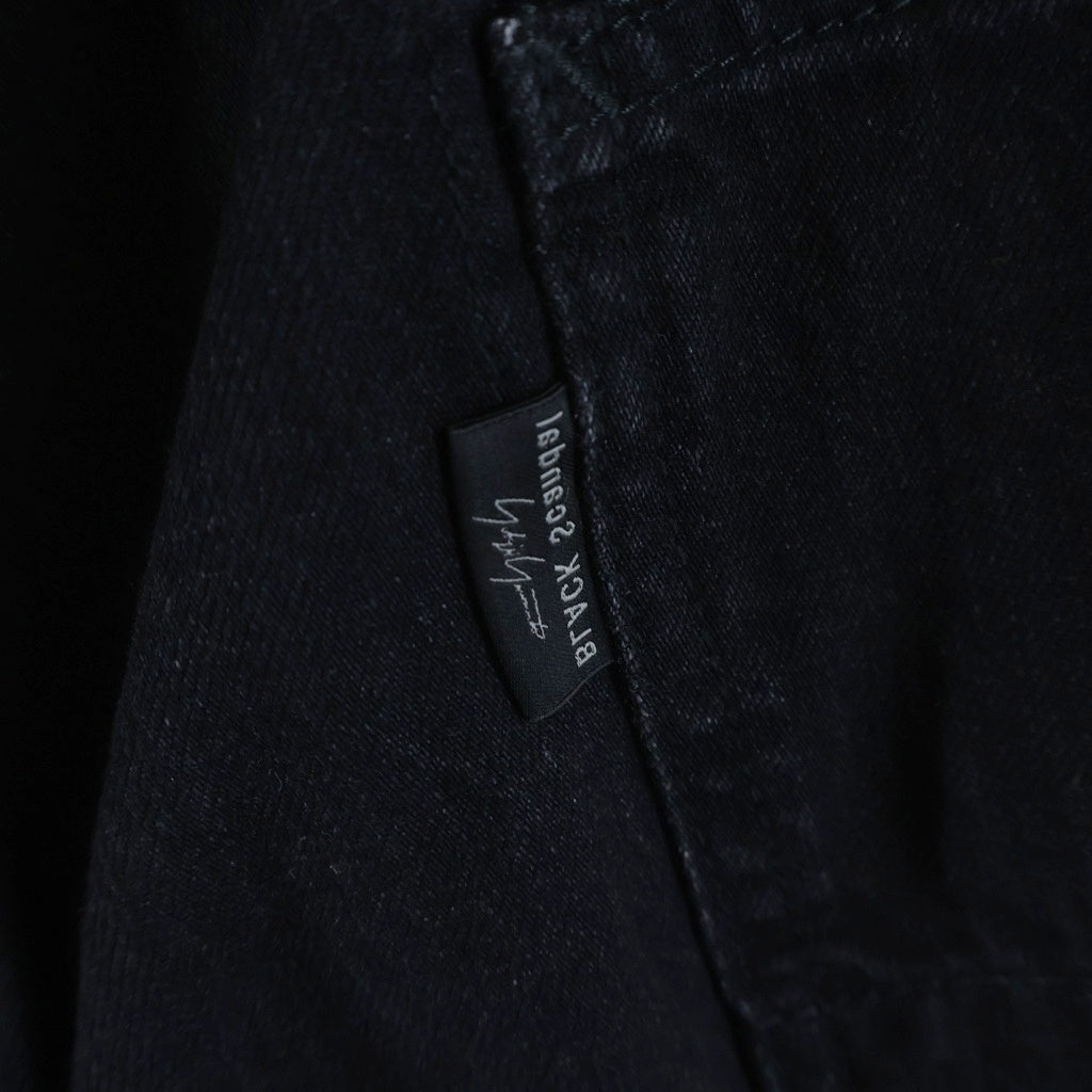 BLACK Scandal Yohji Yamamoto(ブラックスキャンダルヨウジヤマモト) BLACK DENIM PAINTER PANTS ブラックデニムペインターパンツ ブラック HE-P95-045