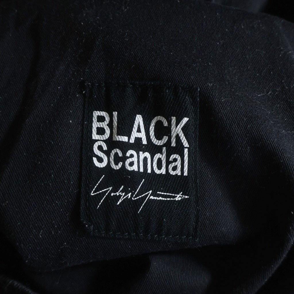 BLACK Scandal Yohji Yamamoto(ブラックスキャンダルヨウジヤマモト) BLACK DENIM PAINTER PANTS ブラックデニムペインターパンツ ブラック HE-P95-045