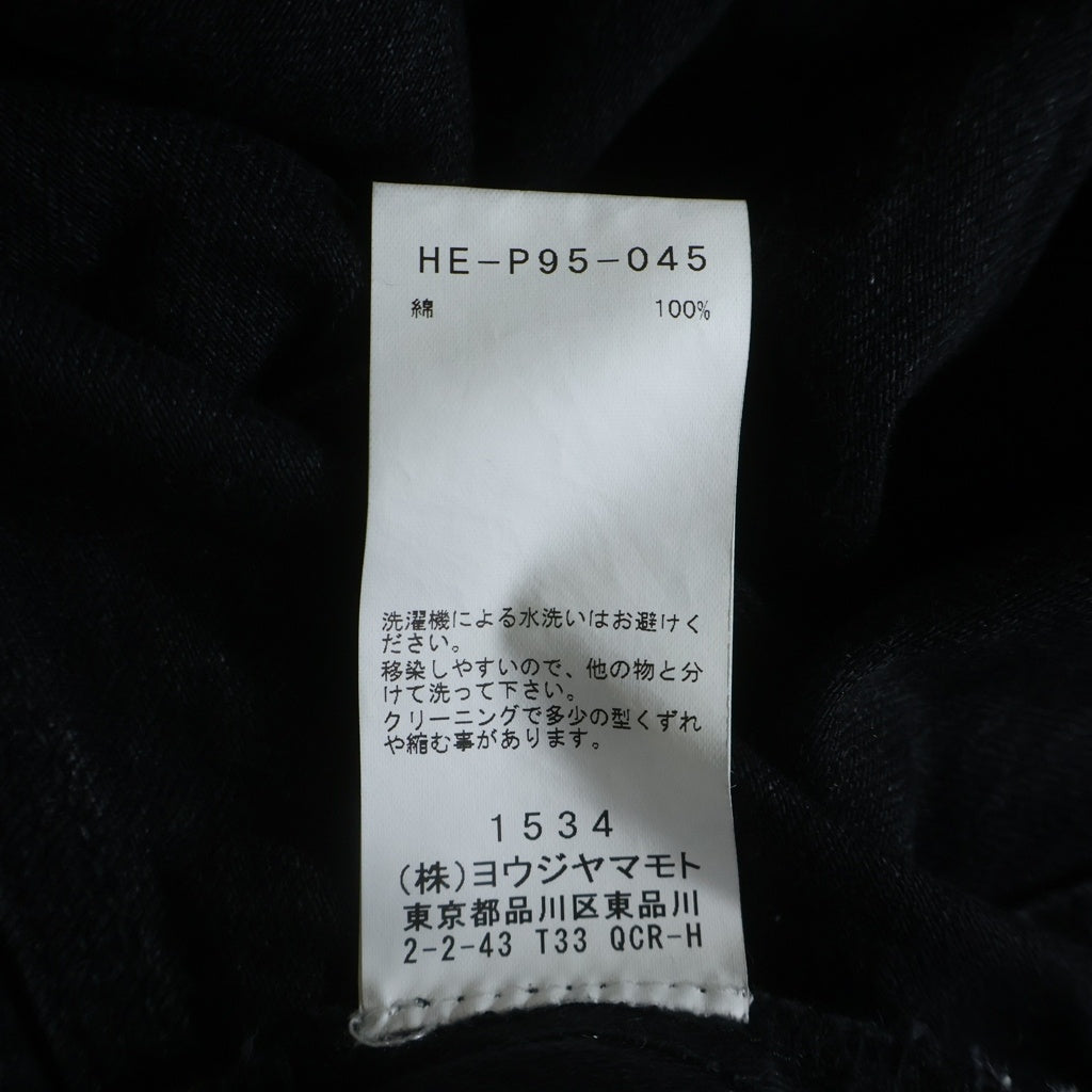 BLACK Scandal Yohji Yamamoto(ブラックスキャンダルヨウジヤマモト) BLACK DENIM PAINTER PANTS ブラックデニムペインターパンツ ブラック HE-P95-045