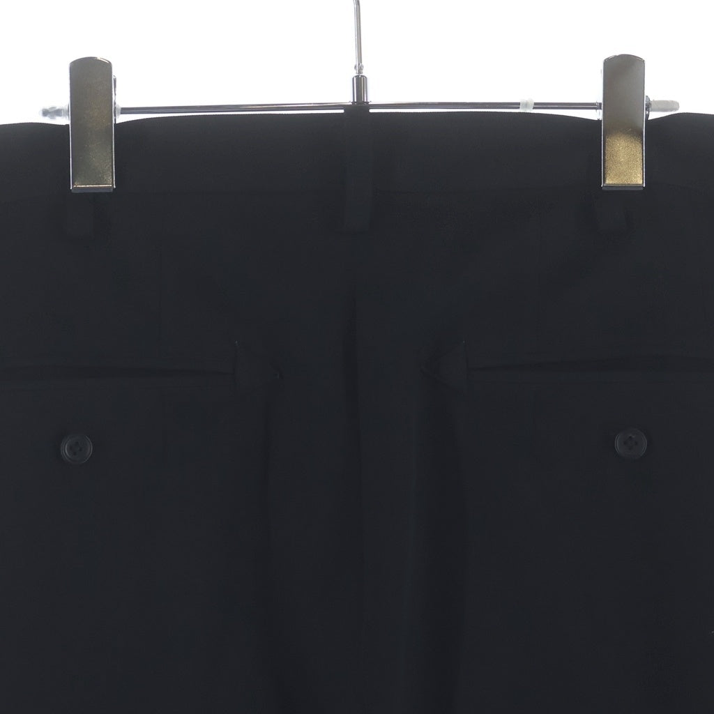 Yohji Yamamoto POUR HOMME(ヨウジヤマモト プールオム) 24SS ウールギャバ サイドポケットスラックスパンツ ブラック HS-P48-100