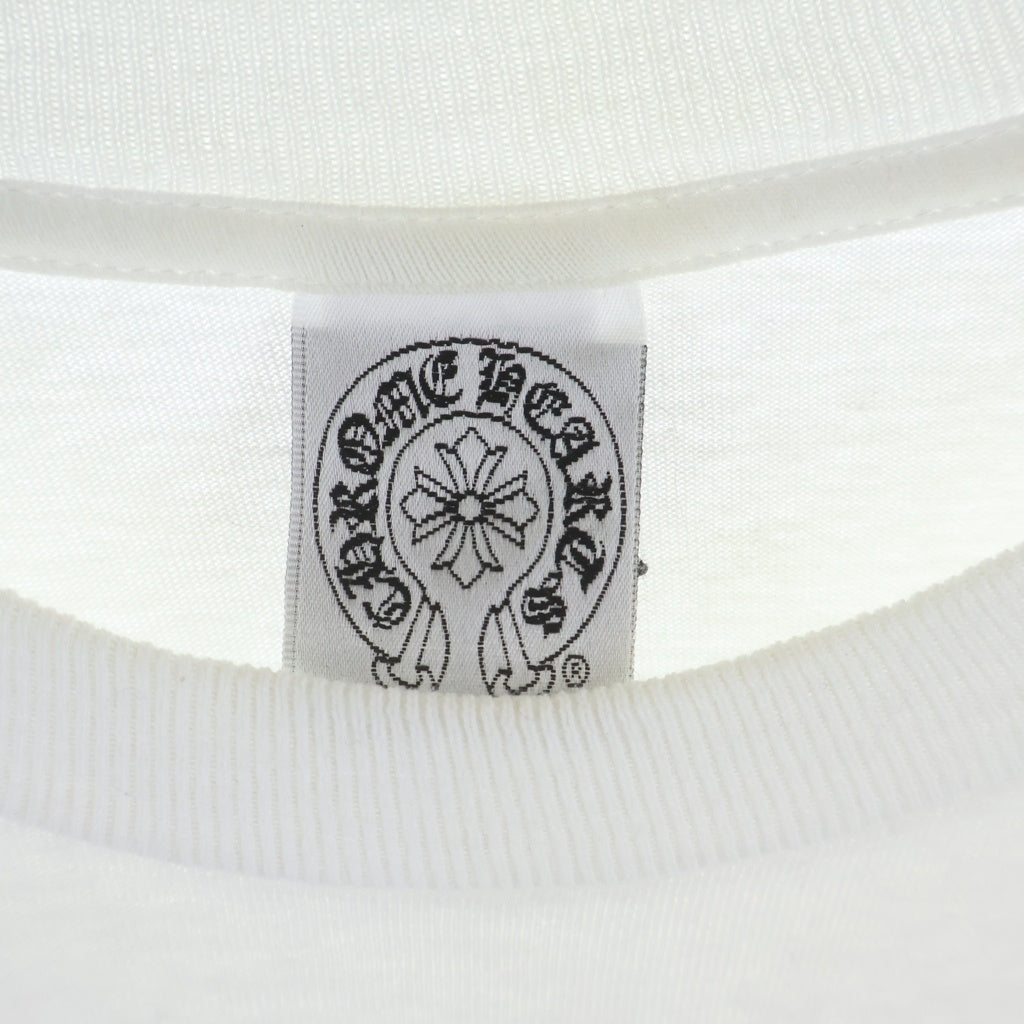 CHROME HEARTS(クロムハーツ) OLD バックスクロールラベル クルーネック長袖Tシャツカットソー ホワイト