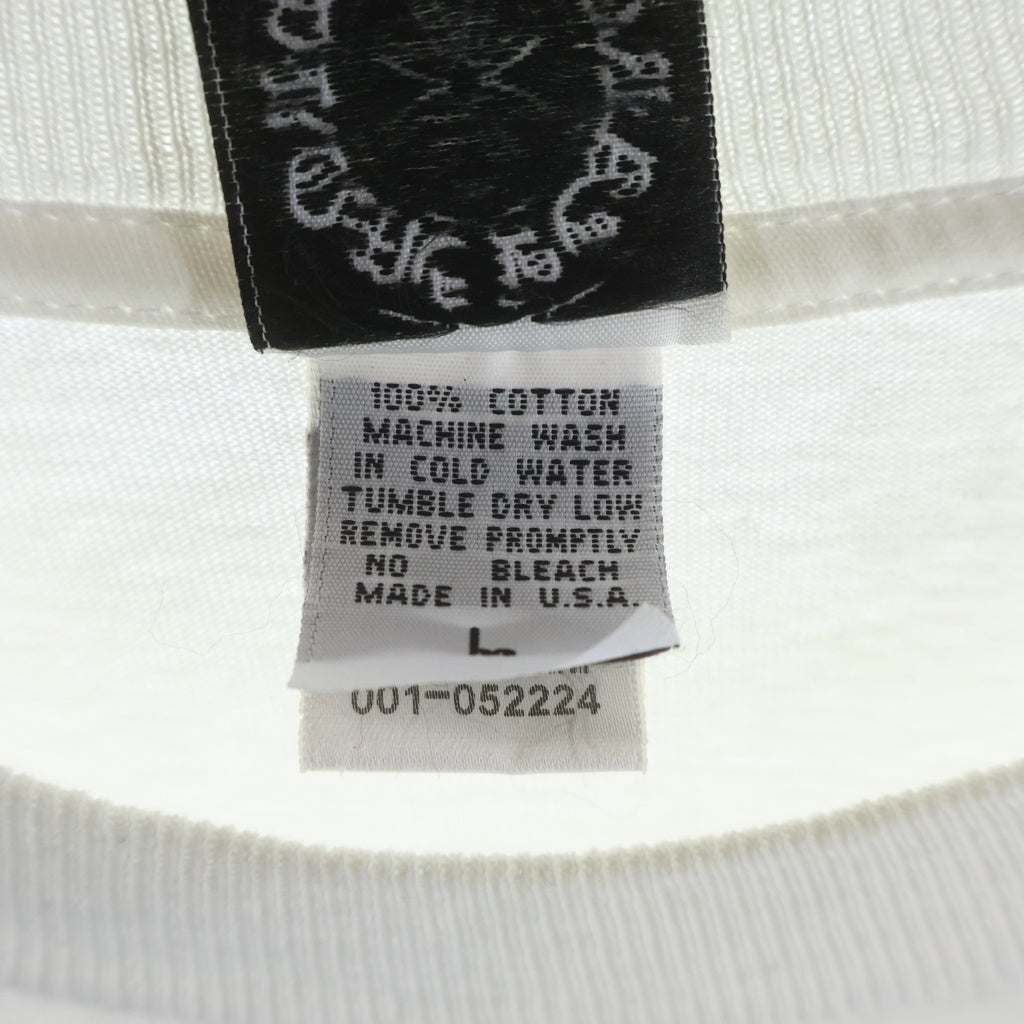 CHROME HEARTS(クロムハーツ) OLD バックスクロールラベル クルーネック長袖Tシャツカットソー ホワイト