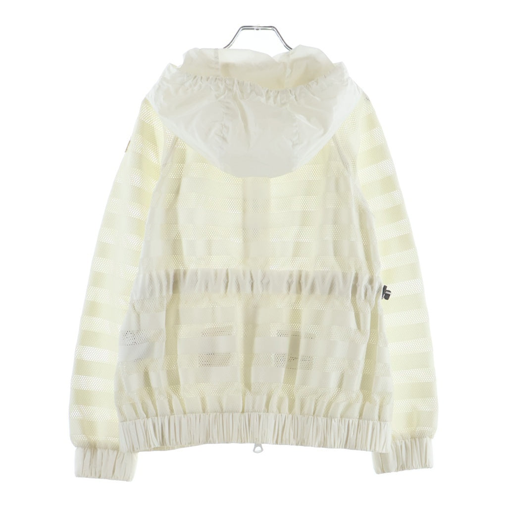 MONCLER(モンクレール) CAMLEZ JACKET メッシュボーダーフーディージップアップジャケット レディース ホワイト 510984607355 53572