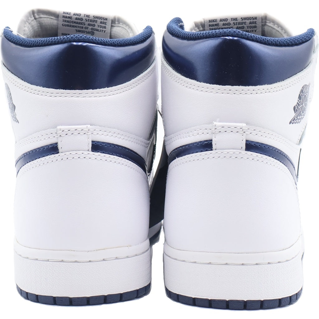 NIKE(ナイキ) Air Jordan 1 Retro High Metallic Navy 2016 エアジョーダン1 レトロ ハイ メタリック ネイビー ハイカットスニーカー US8.5/26.5cm 555088-106
