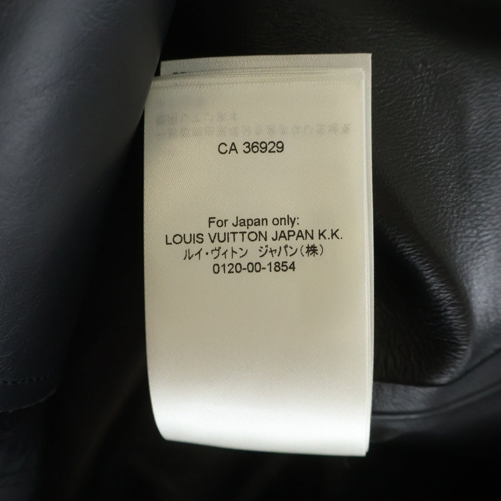 LOUIS VUITTON(ルイヴィトン) フロントボタン レザー 半袖シャツ ブラック RW251 WB MCX FSLB98