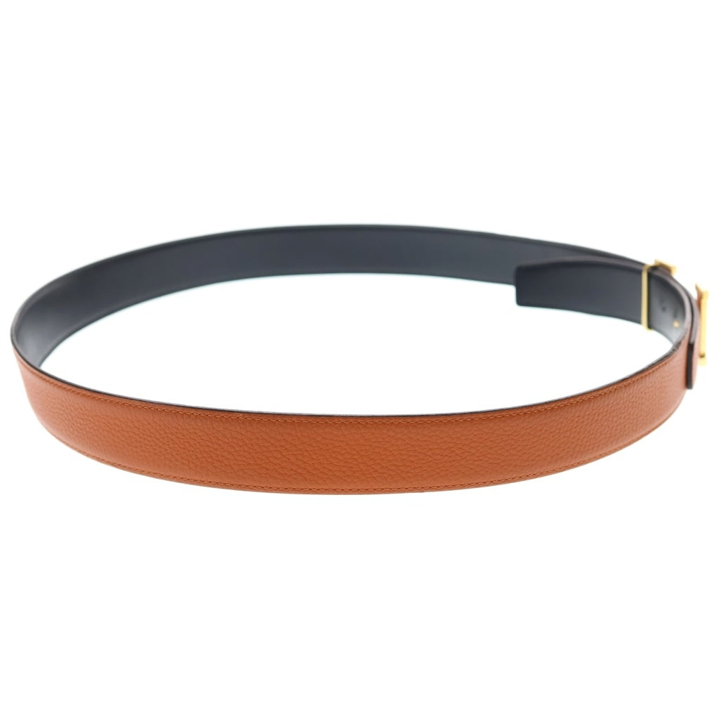 HERMES(エルメス) Hバックル コンスタンス ゴールド金具 リバーシブルレザーベルト ゴールド/オレンジ/ブラック A刻印 レディース