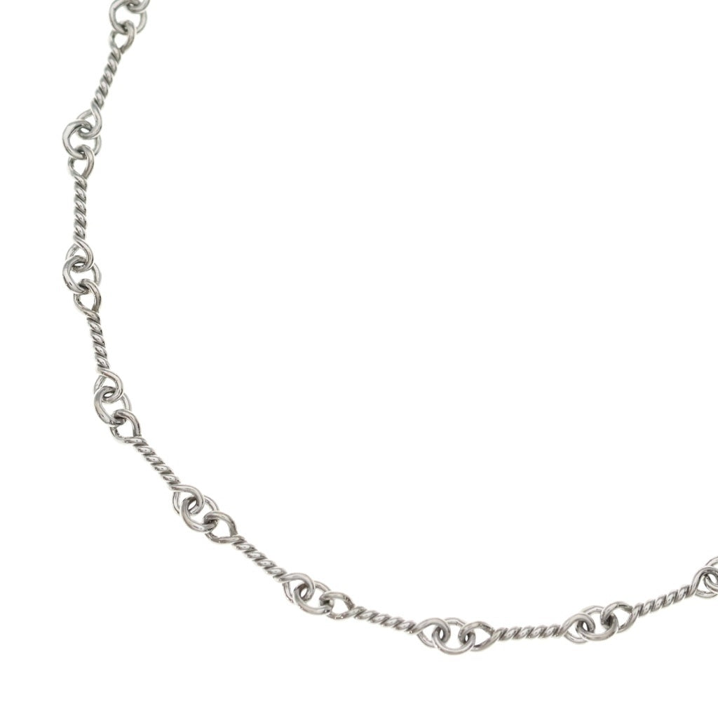 CHROME HEARTS(クロムハーツ) 18KWG NECKCHAIN T20 ツイストチェーンネックレス 20inch ホワイトゴールド BCA003