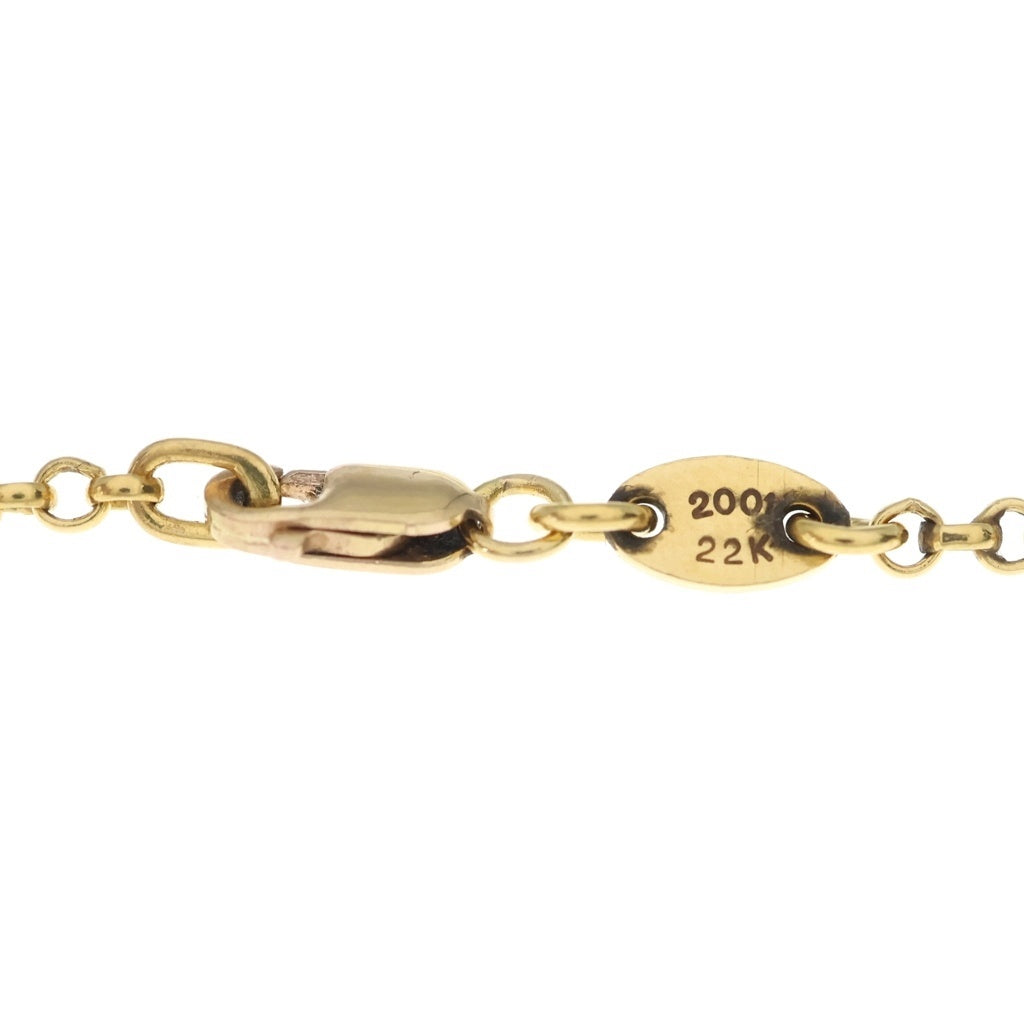 CHROME HEARTS(クロムハーツ) 22K NECKCHAIN R24 ロールチェーンネックレス 24inch ゴールド BCA012