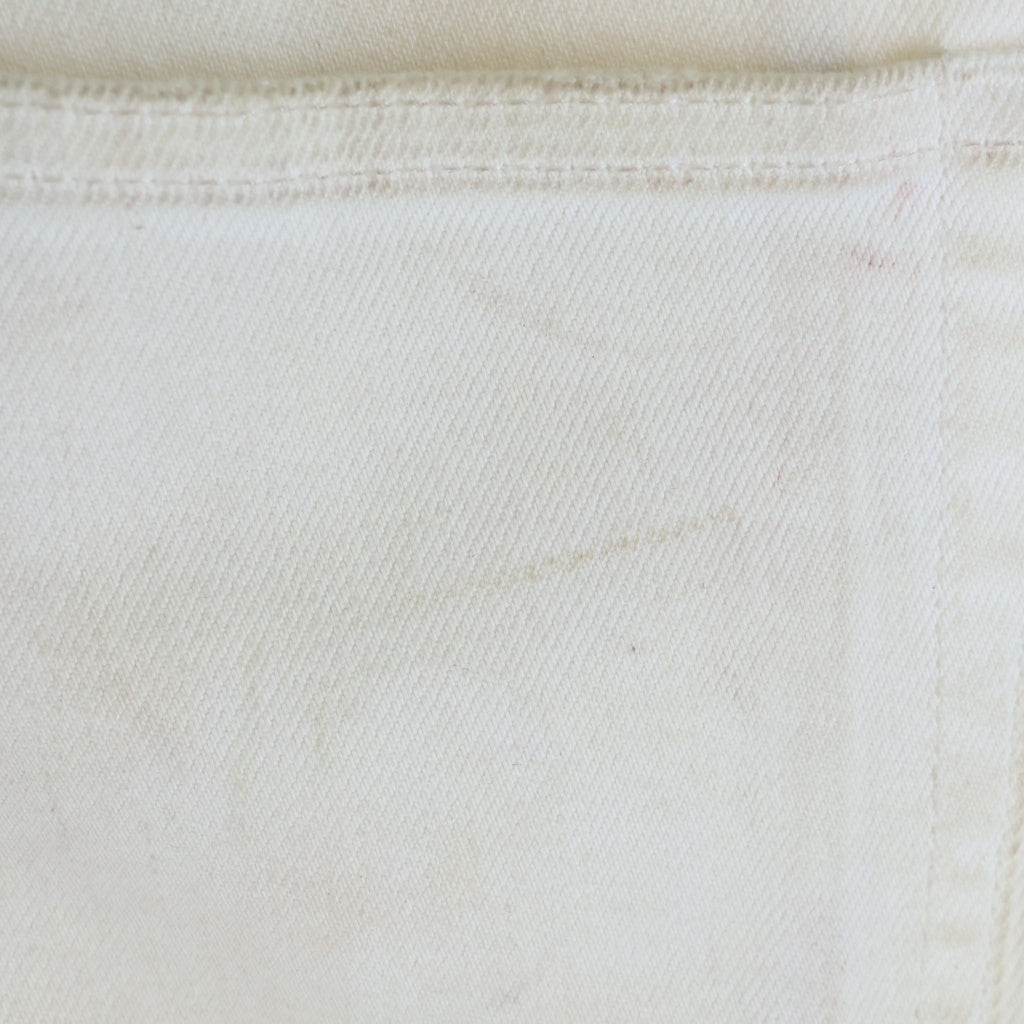 BALMAIN(バルマン) ダメージ加工 バイカーボタンフライスキニーデニムパンツ ホワイト SH05336Z161
