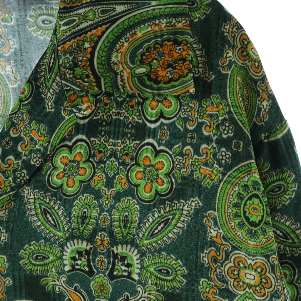 AMIRI(アミリ) TAPESTRY LS BOWLING SHIRT タペストリー柄 裾フリンジ ボウリングシャツ 長袖オープンカラーシャツ マルチカラー