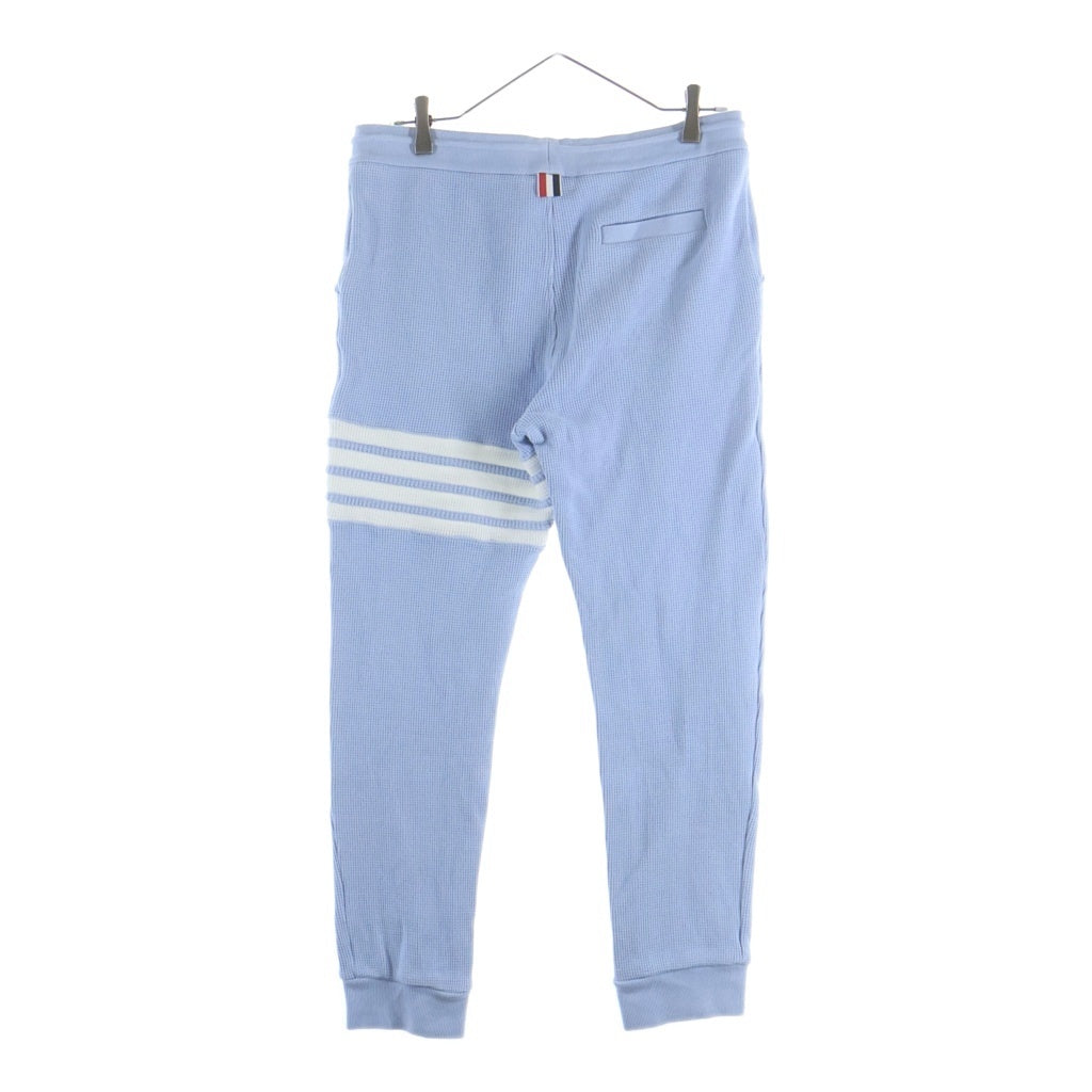 THOM BROWNE(トムブラウン) 4BAR コットンワッフルニットスウェットパンツ ブルー MJQ082A-06452-480