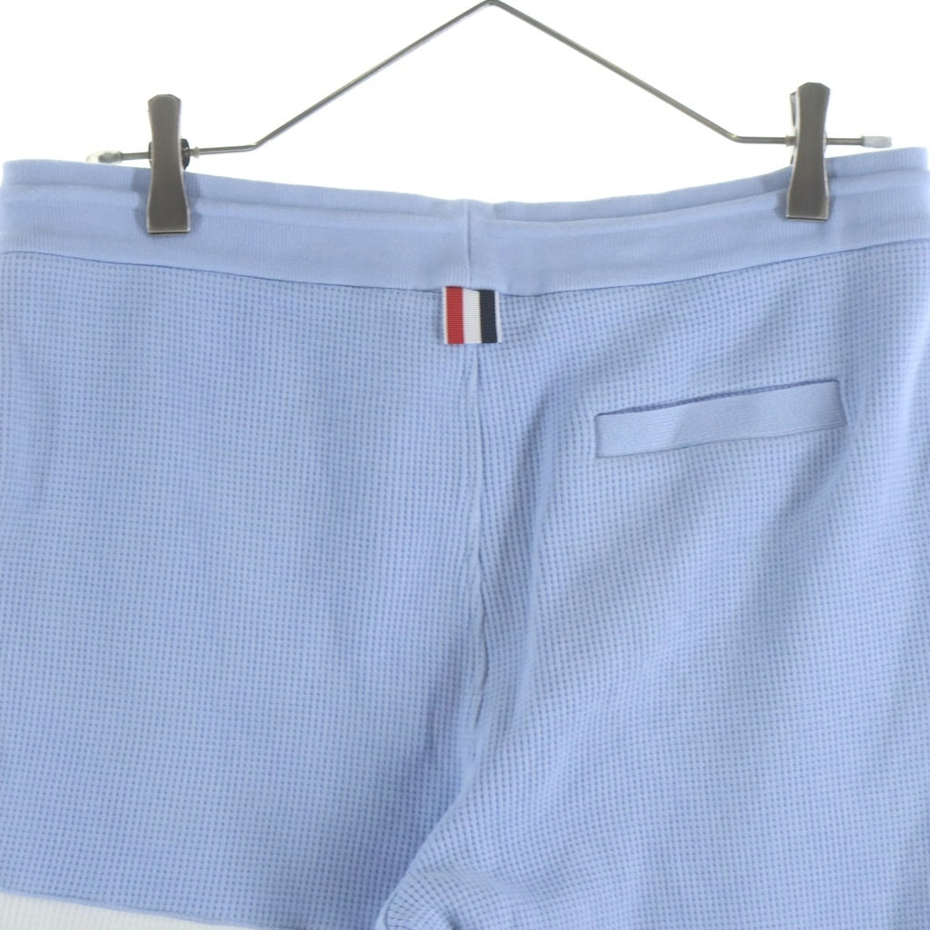 THOM BROWNE(トムブラウン) 4BAR コットンワッフルニットスウェットパンツ ブルー MJQ082A-06452-480
