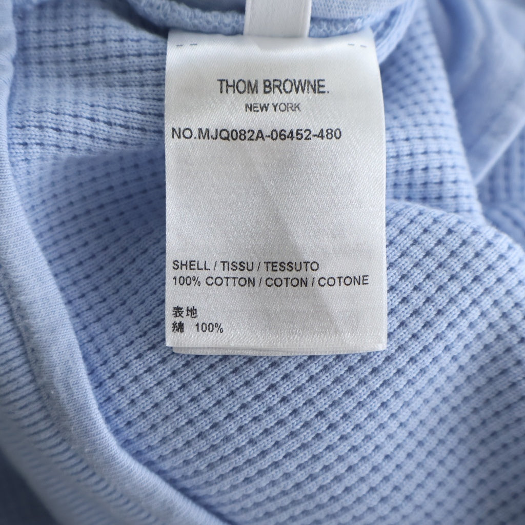 THOM BROWNE(トムブラウン) 4BAR コットンワッフルニットスウェットパンツ ブルー MJQ082A-06452-480