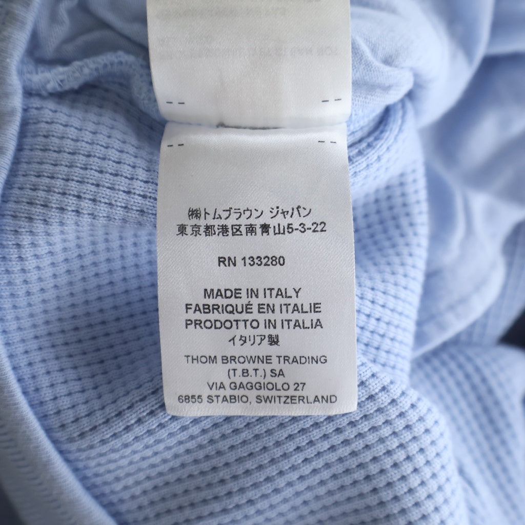THOM BROWNE(トムブラウン) 4BAR コットンワッフルニットスウェットパンツ ブルー MJQ082A-06452-480
